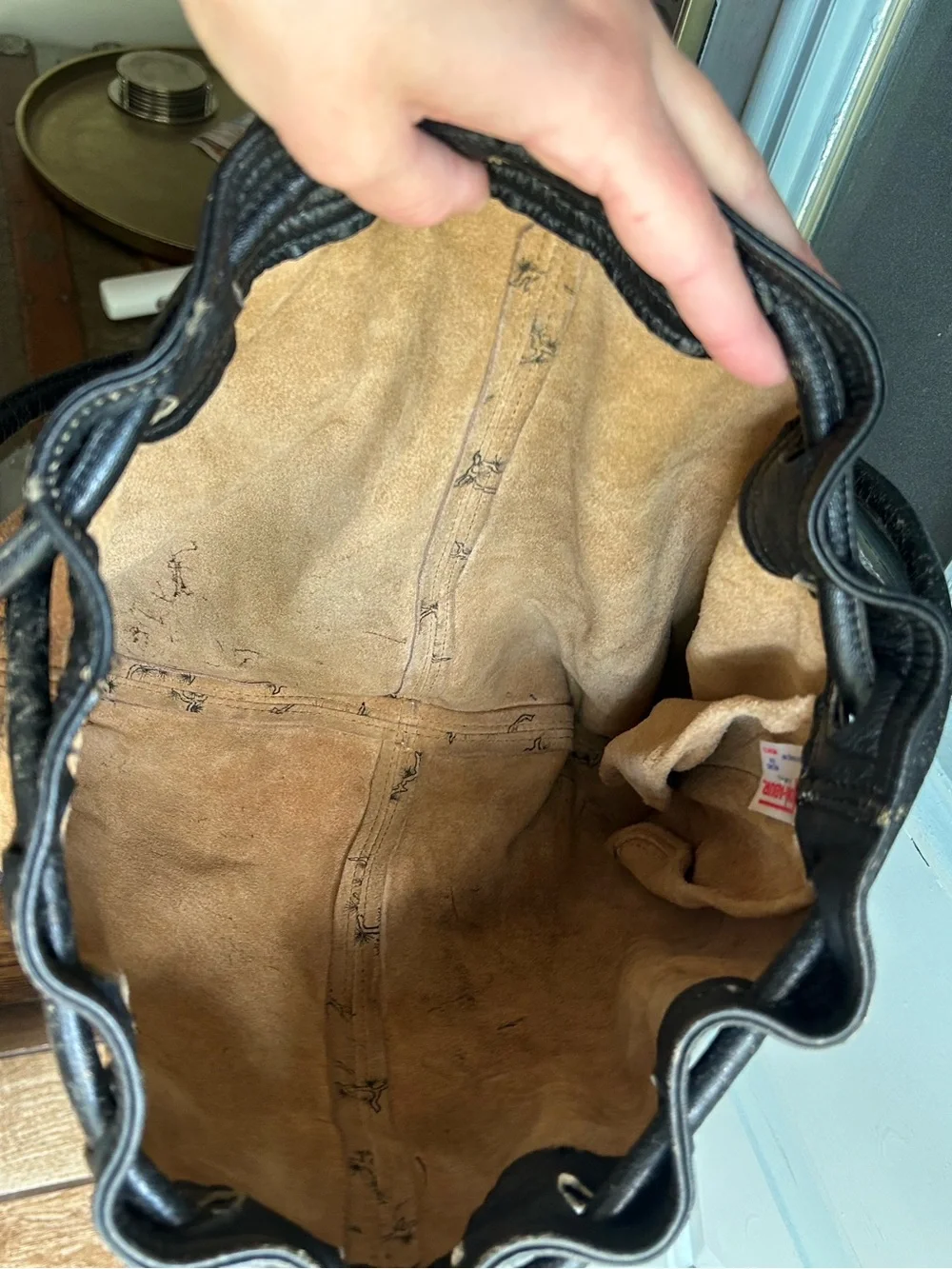 Vintage 70’s Mont Abur Handcrafted Leather Suede Boho Slouchy Hobo Purse Bag